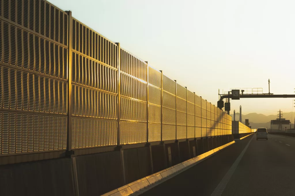 Japan freeway at sunset