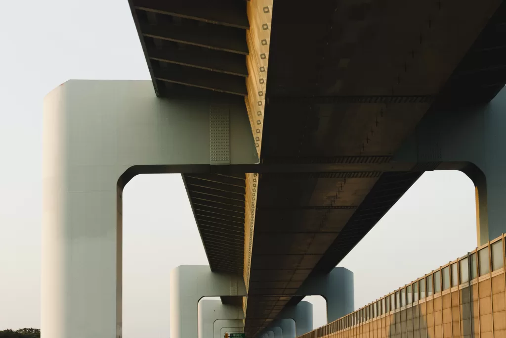 Japan bridge at sunset